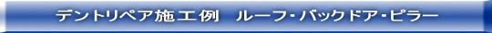 デントリペア施工例ルーフ・バックドア・ピラー